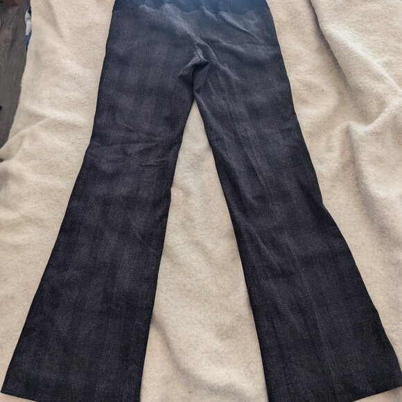 Anthropologie - elevenses Brown Plaid Pants/Trousers Size 8 - Picture 2 of 4